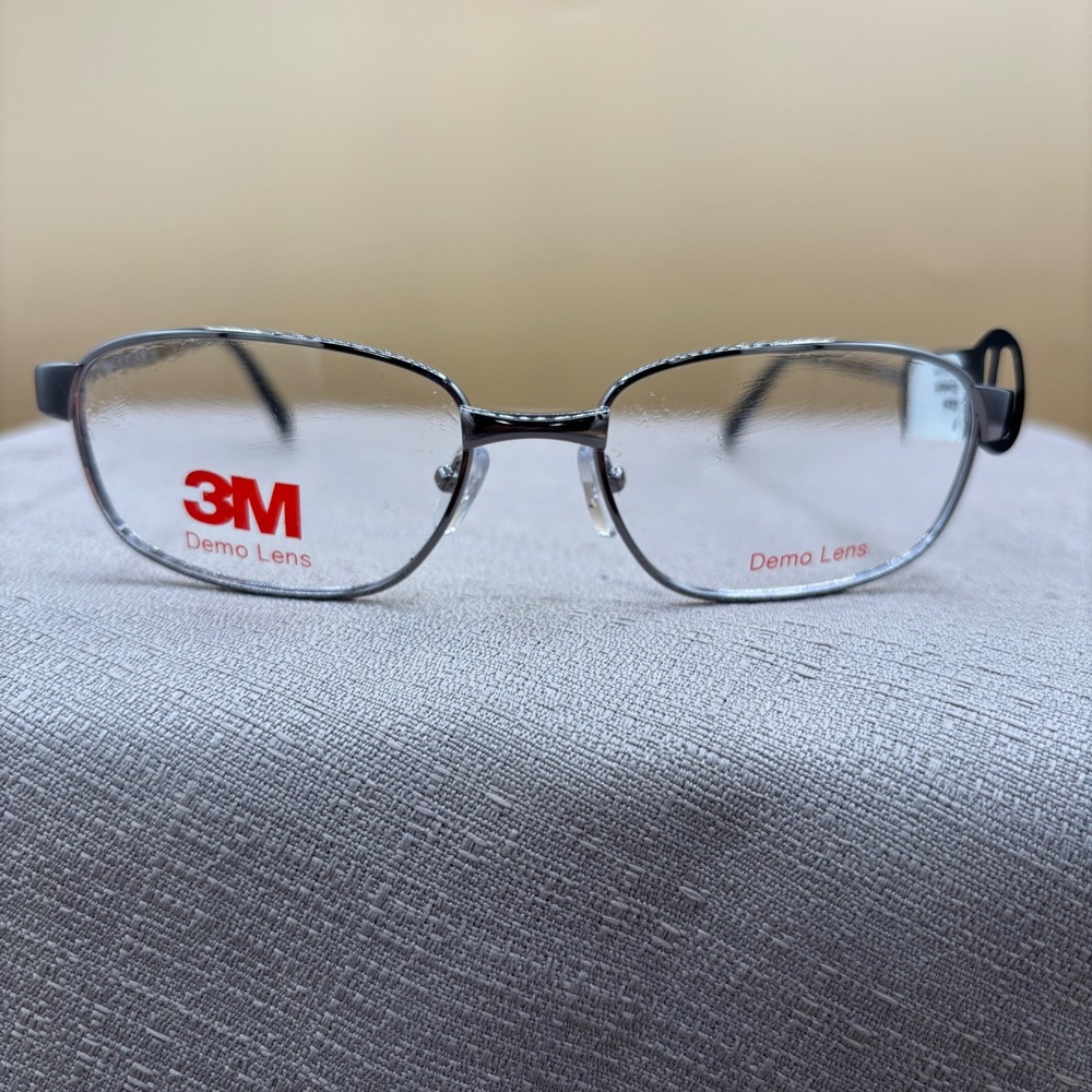 3M Rebel Vintage Safety Glasses Frames Gunmetal Oval Z87-2+ 56-17-135 New NOS